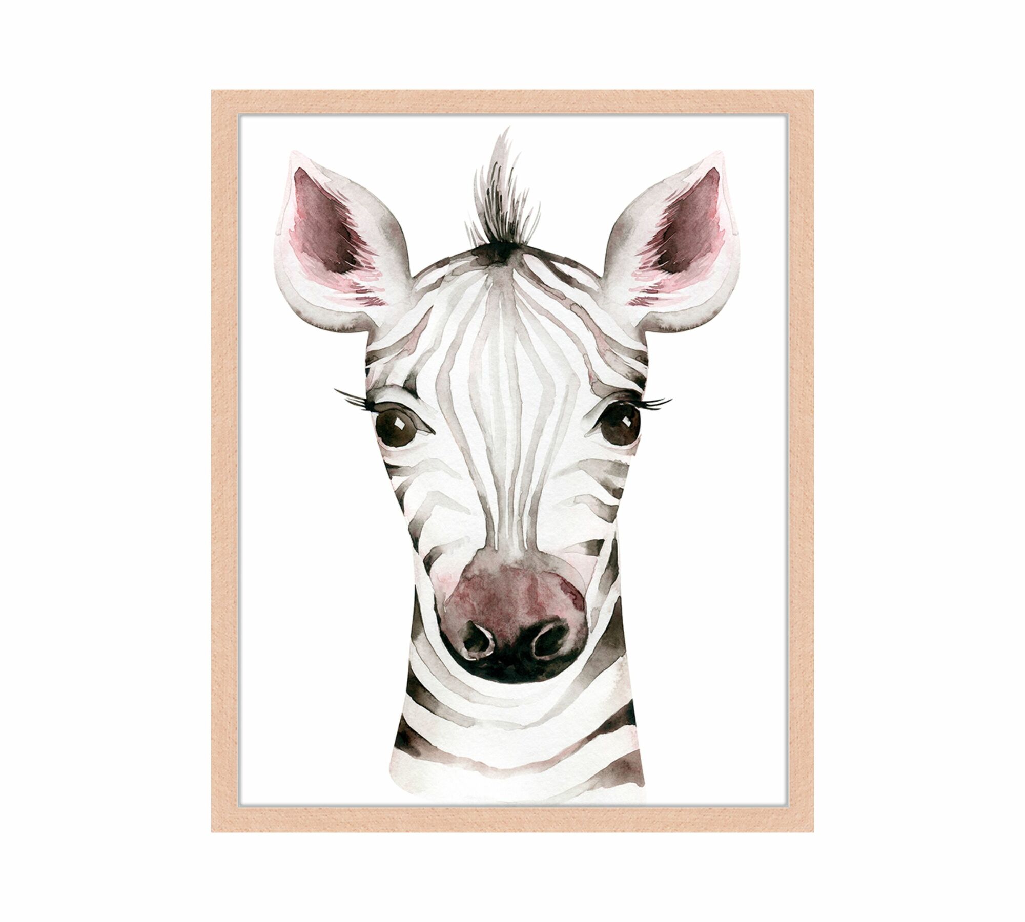 Zebra Kunstdruck mit Rahmen Mehrfarbig 0