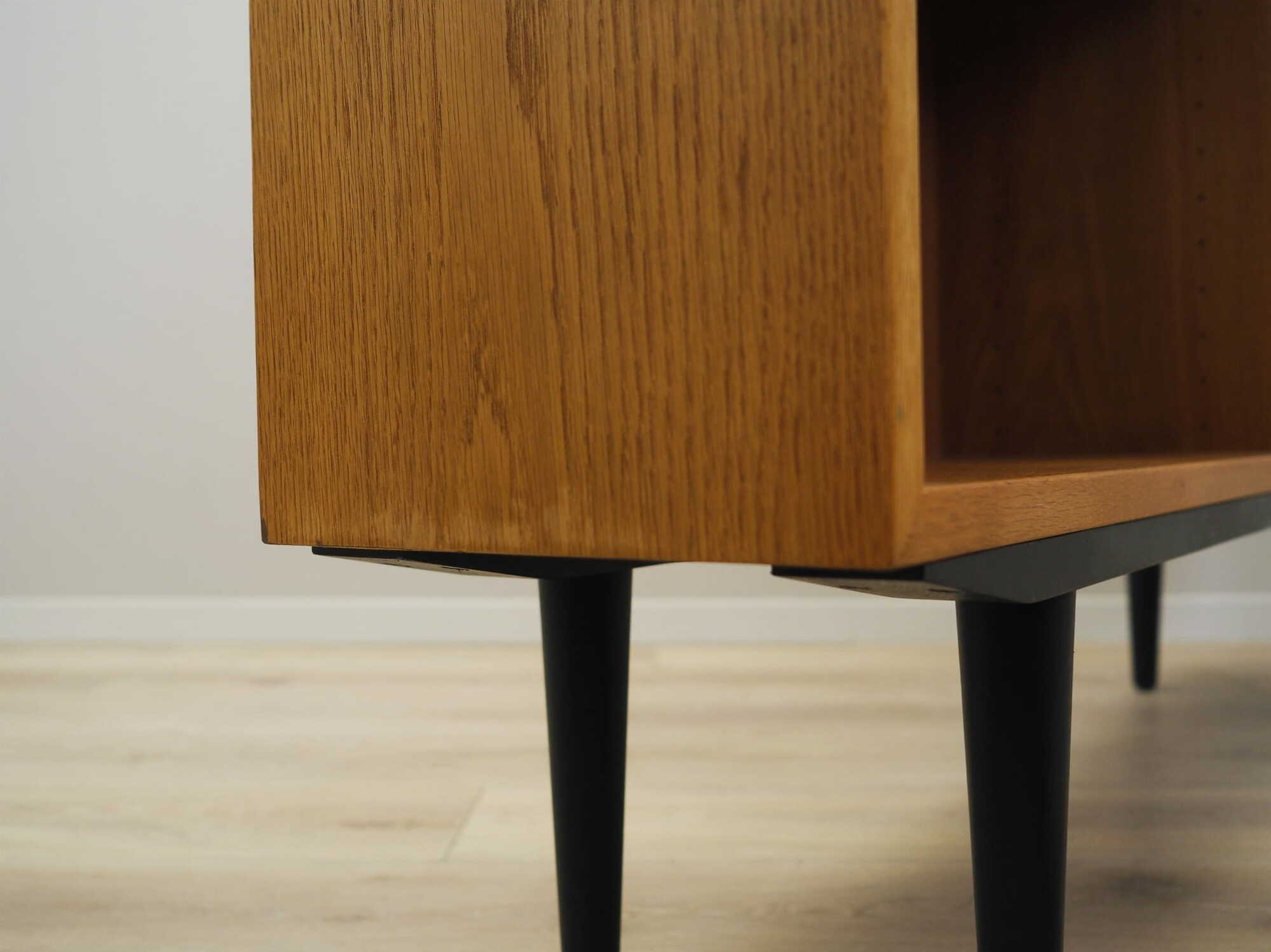 Vintage Bookshelf Ash Wood Brown 1960s 8