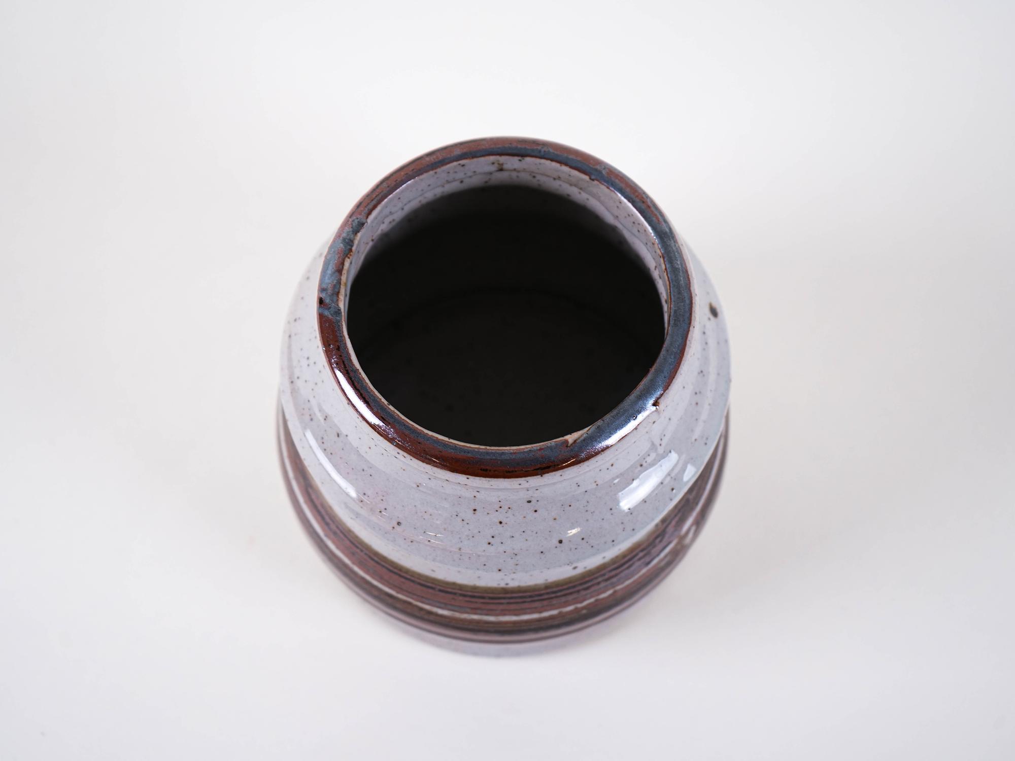 Ceramic Vase Grey 1960s 5
