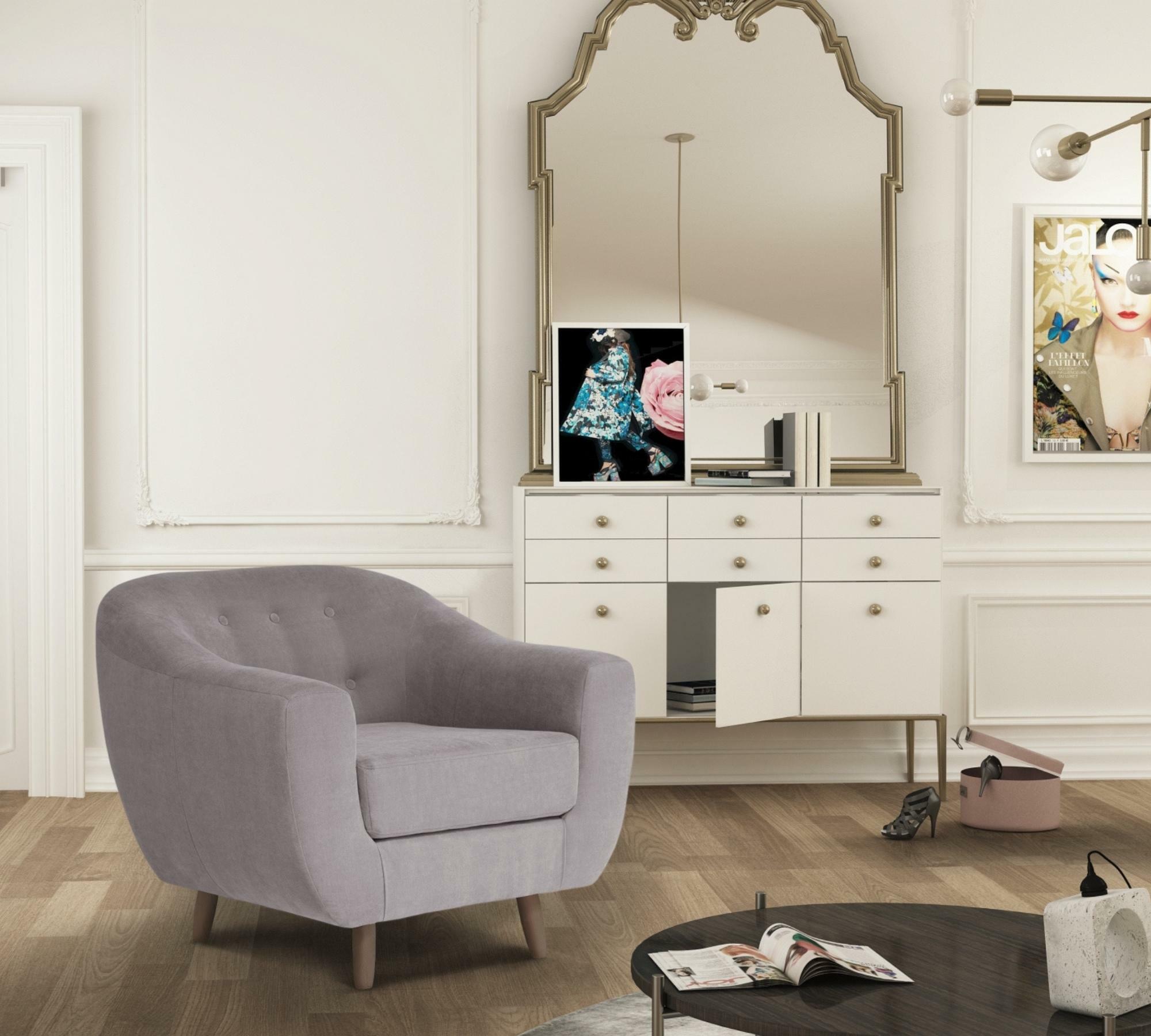 Sessel Vicky Baumwolle Taupe 5