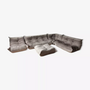 Togo Lounge Set 5-pc. Velvet Warm Grey 0