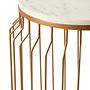 Shalimar Side Table Marble Gold White 7