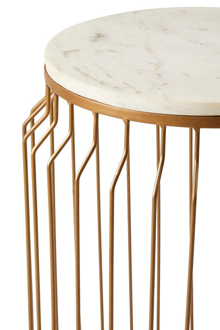 Shalimar Side Table Marble Gold White 7