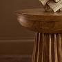 Walsa Carved Ridge Side Table Mango Wood Natural 3
