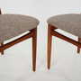 2x Vintage Stuhl Teakholz Textil Braun 1970er Jahre 7