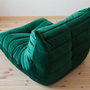 Togo armchair velvet emerald green 3