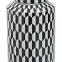 Marlo Kleiner Geometrically Printed Ceramic Jar Black White 0