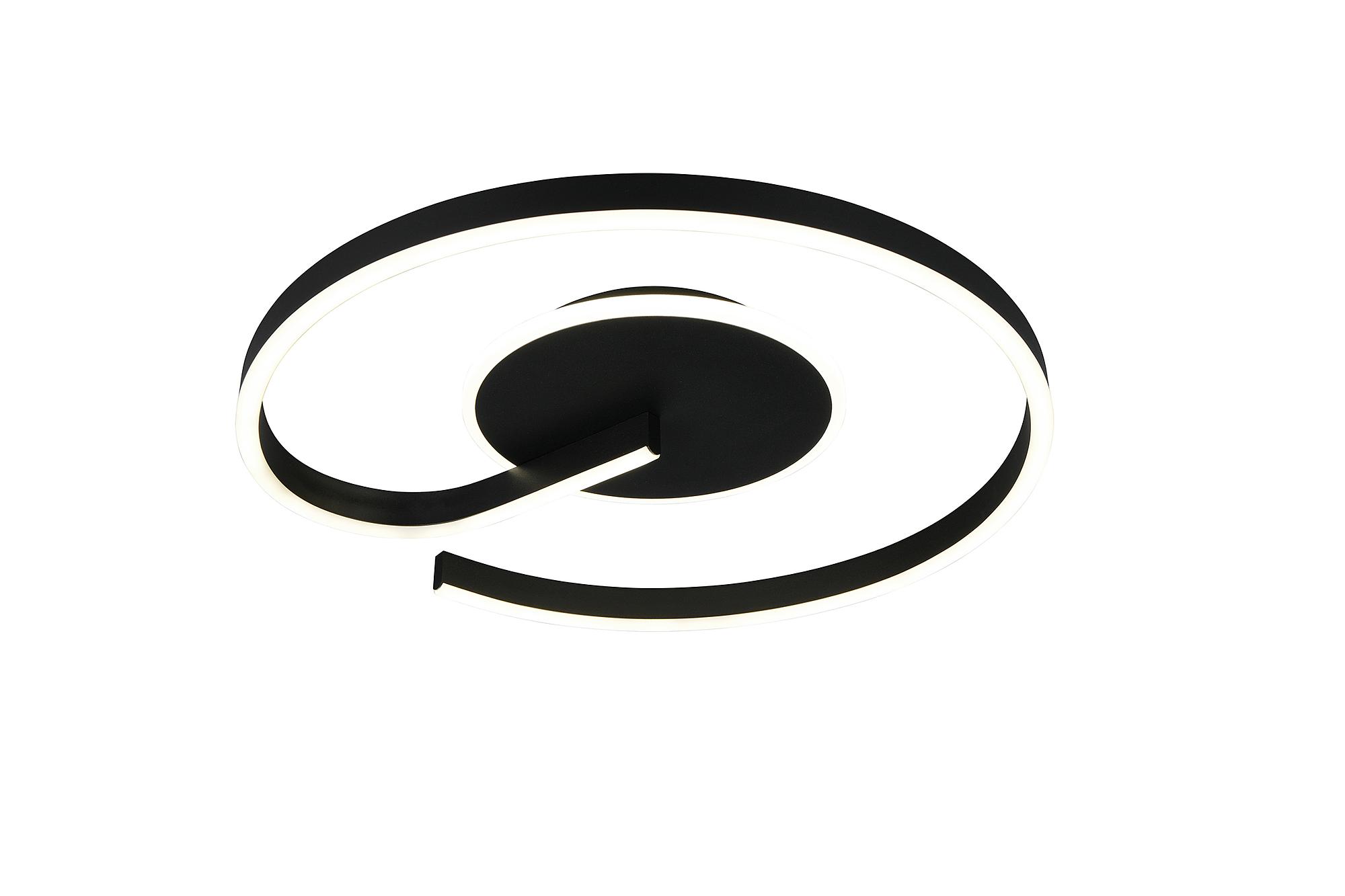 LECalle D-Deckenleuchte 1-Flammig Silikon Eisen Schwarz 3