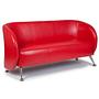 ST. LUCIA 3-seater faux leather Red 1