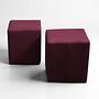 Schlafsofa 3-Sitzer inkl. 2 Hocker Weinrot 8