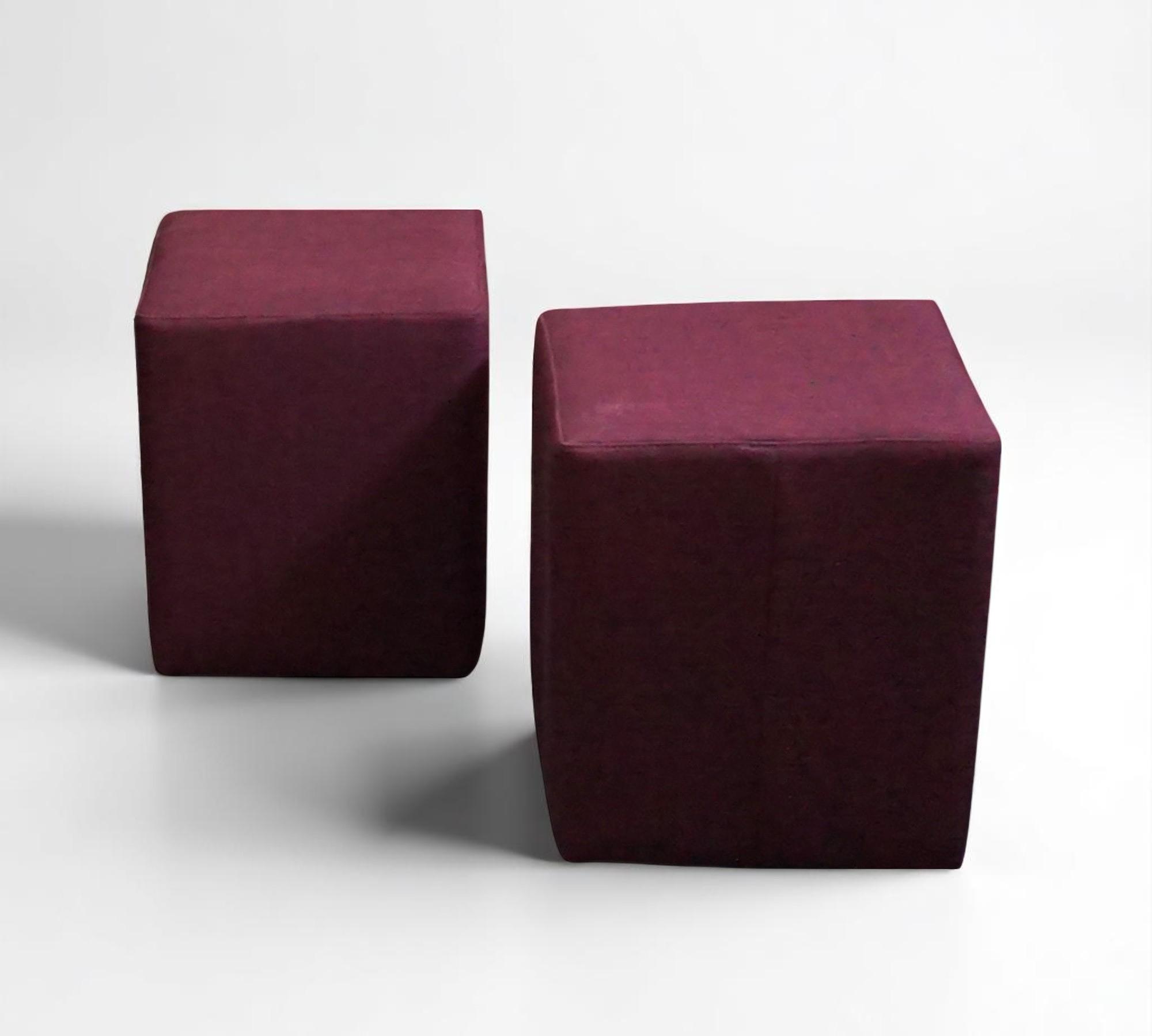Schlafsofa 3-Sitzer inkl. 2 Hocker Weinrot 8