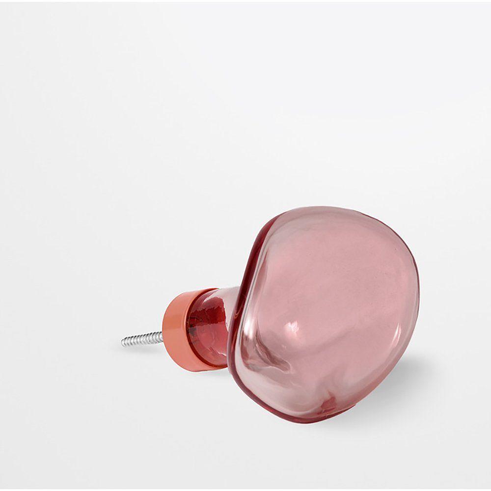 Bubble Wandhaken Groß Glas Rosa 0