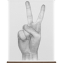 V Poster Grau ohne Rahmen 0