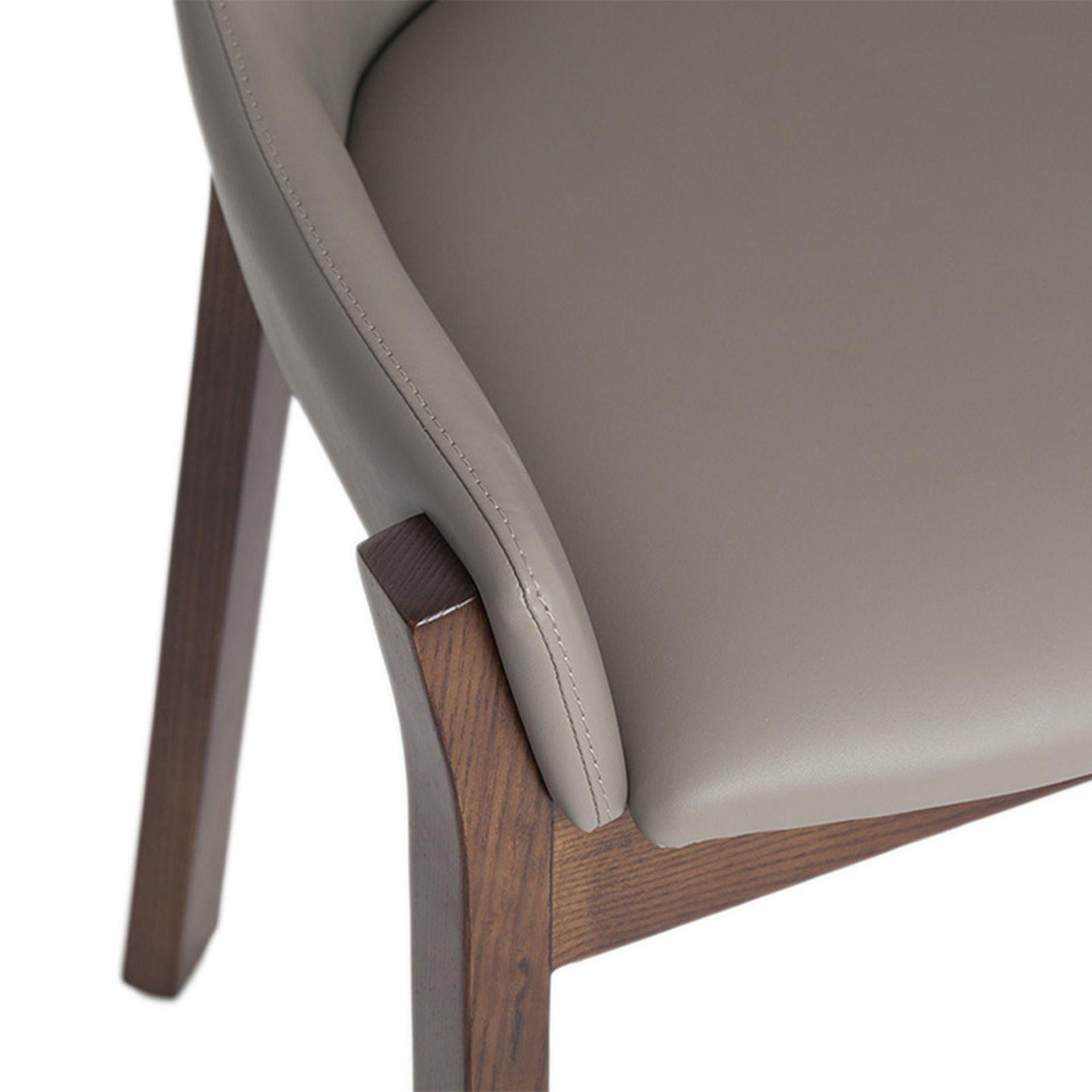 Dining chair faux leather grey 6