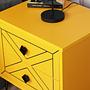 Luna bedside table wood veneer yellow 3