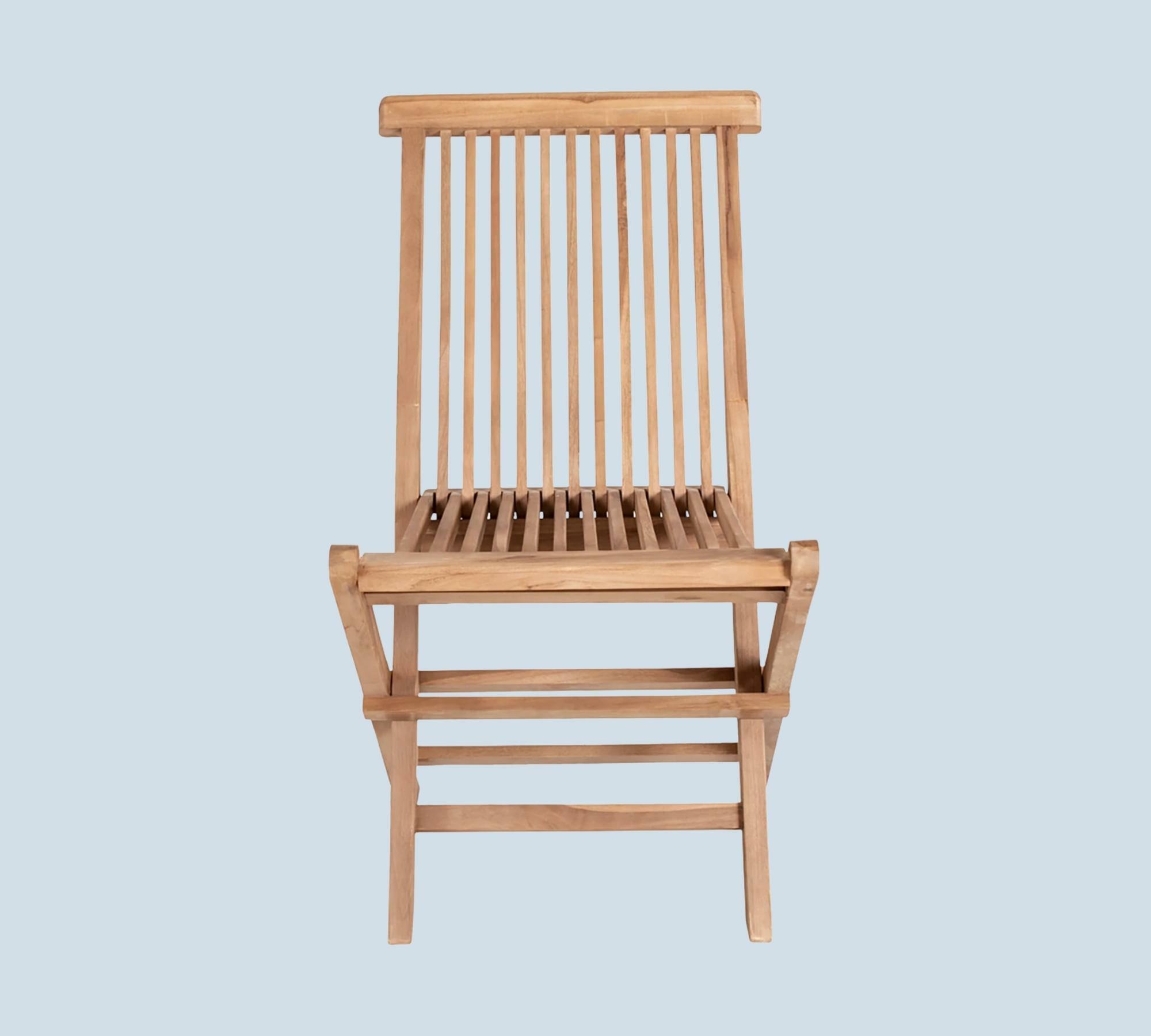 2x Teak-Gartenstuhl Klappbar 1