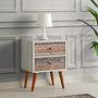 Malmo Nightstand Wood Veneer White 1