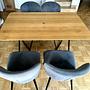 Wires Esstisch Holz Edelstahl Braun  5