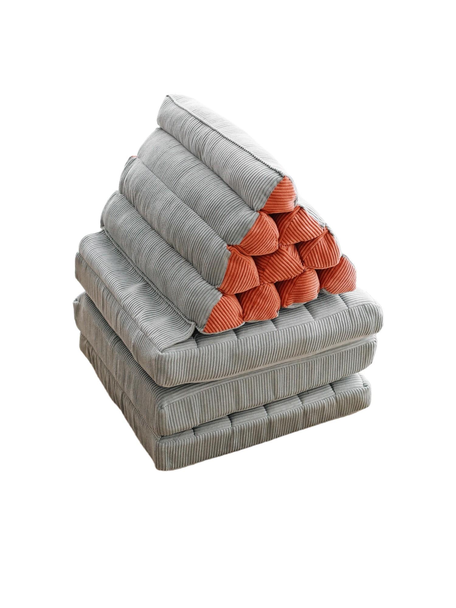 Keyf Katlanan Kissen Samt Blau 5