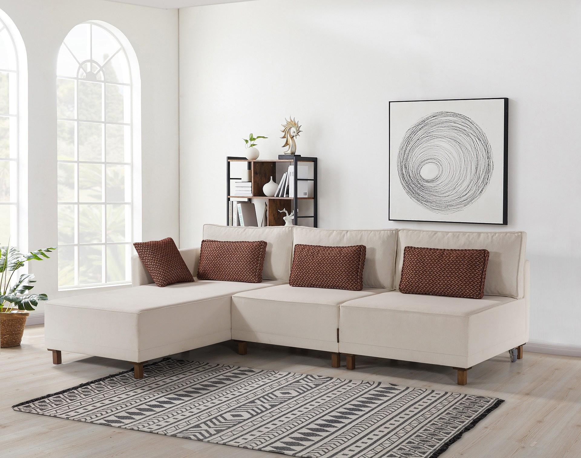 Matris Left Eckschlafsofa Beige 0