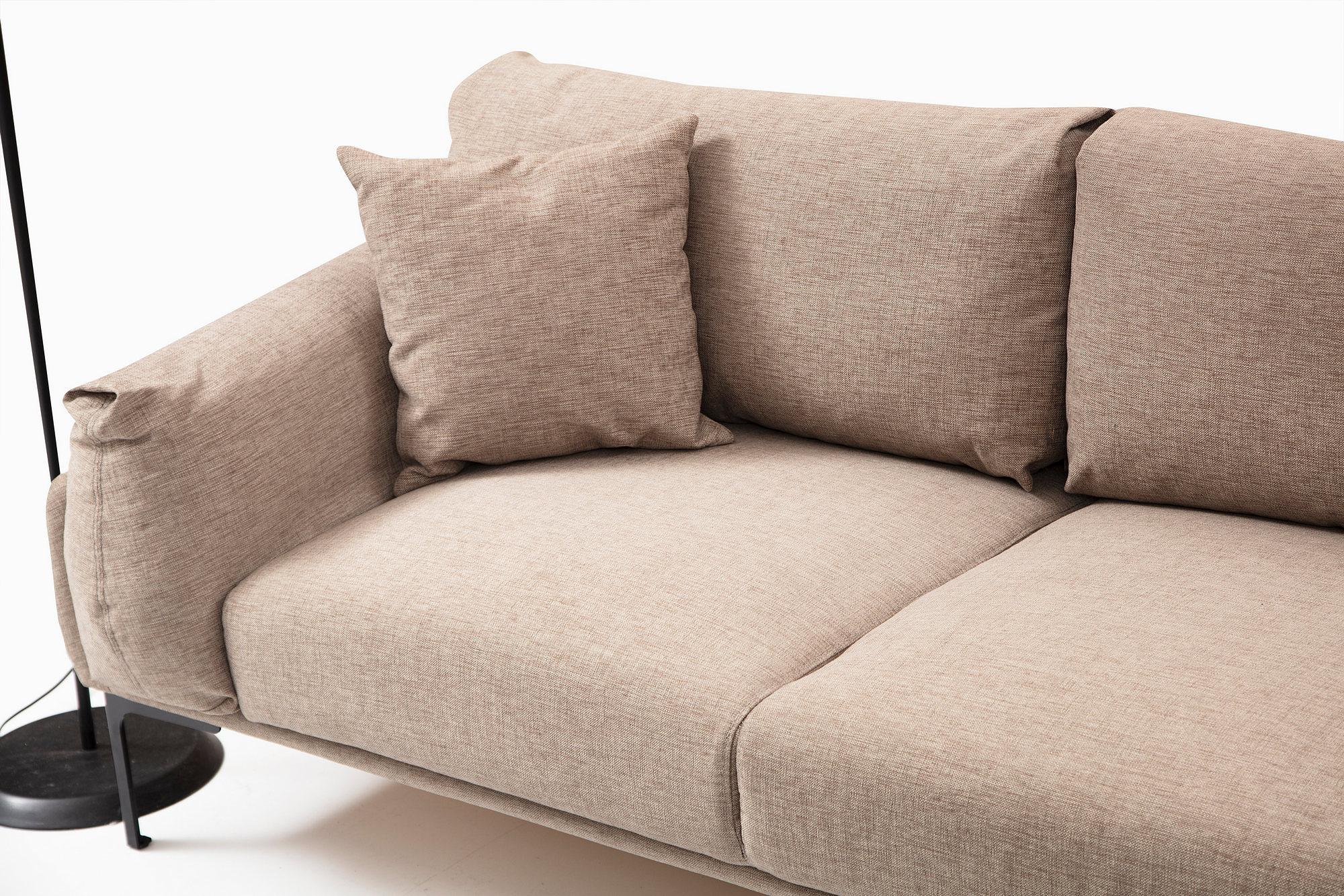 Leo Right Corner Sofa Light Brown 3