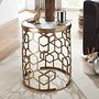 Side table Titara Marble Metal White Gold 2