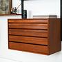 Module shelf teak brown 1960s 7