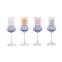 Glass set pastel colors 1970s 0