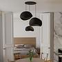 3-Flammig Wabi Sabi Mossgreys Pendelleuchte Schwarz 2