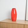 Red ceramic vase 1960s 8