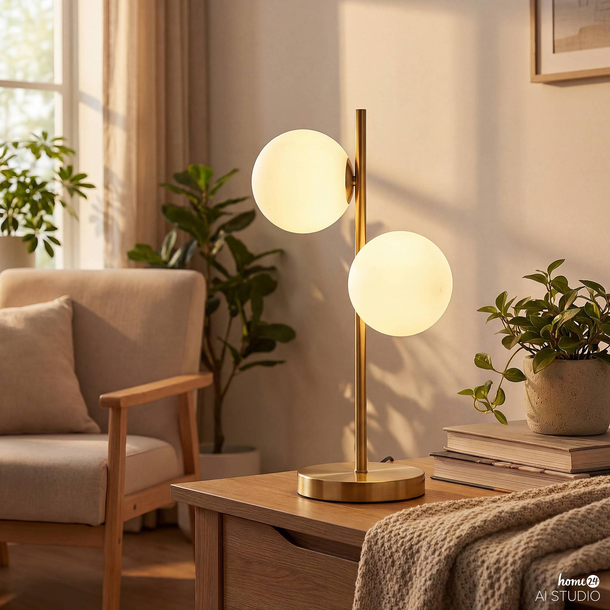 Table lamp Glena 1-light opal glass iron 4
