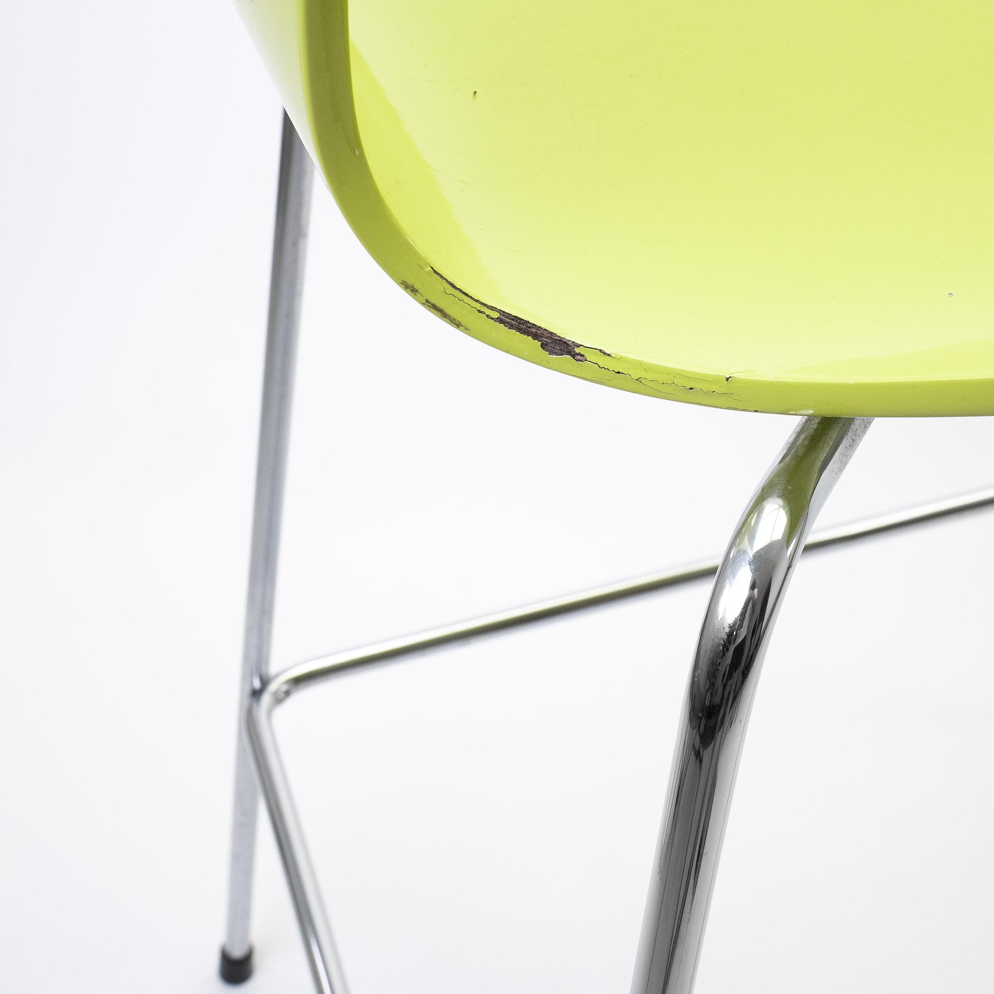 Serie 7 Barhocker Chrom Grün 5