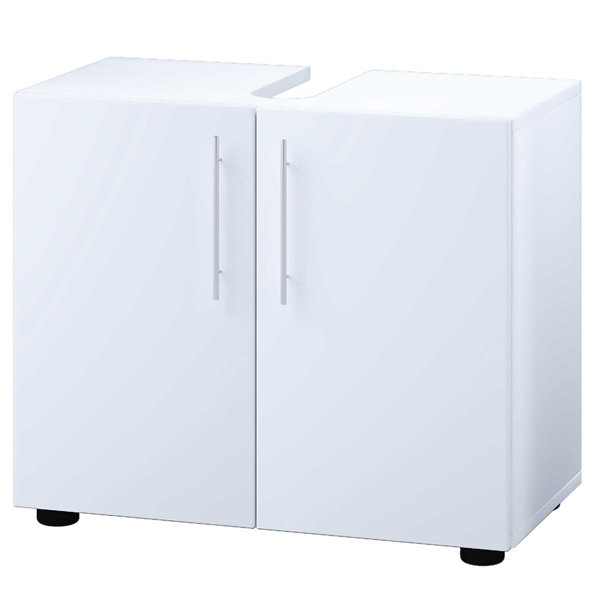 Flandu Waschbeckenunterschrank 2 Türen Weiß 0