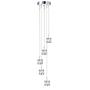 LED-Pendelleuchte Ice Cube Kristallglas Stahl 1