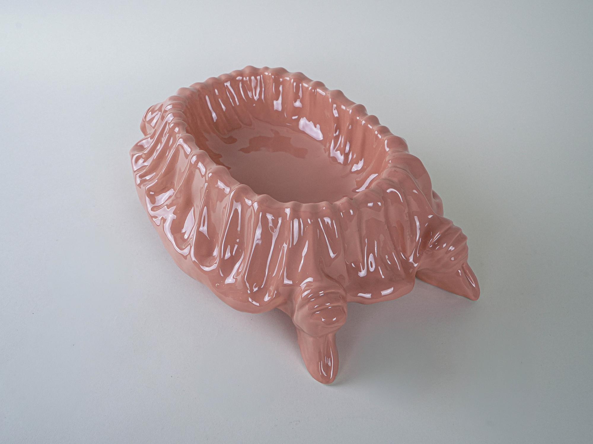 Ceramic bowl Red 1970s 5