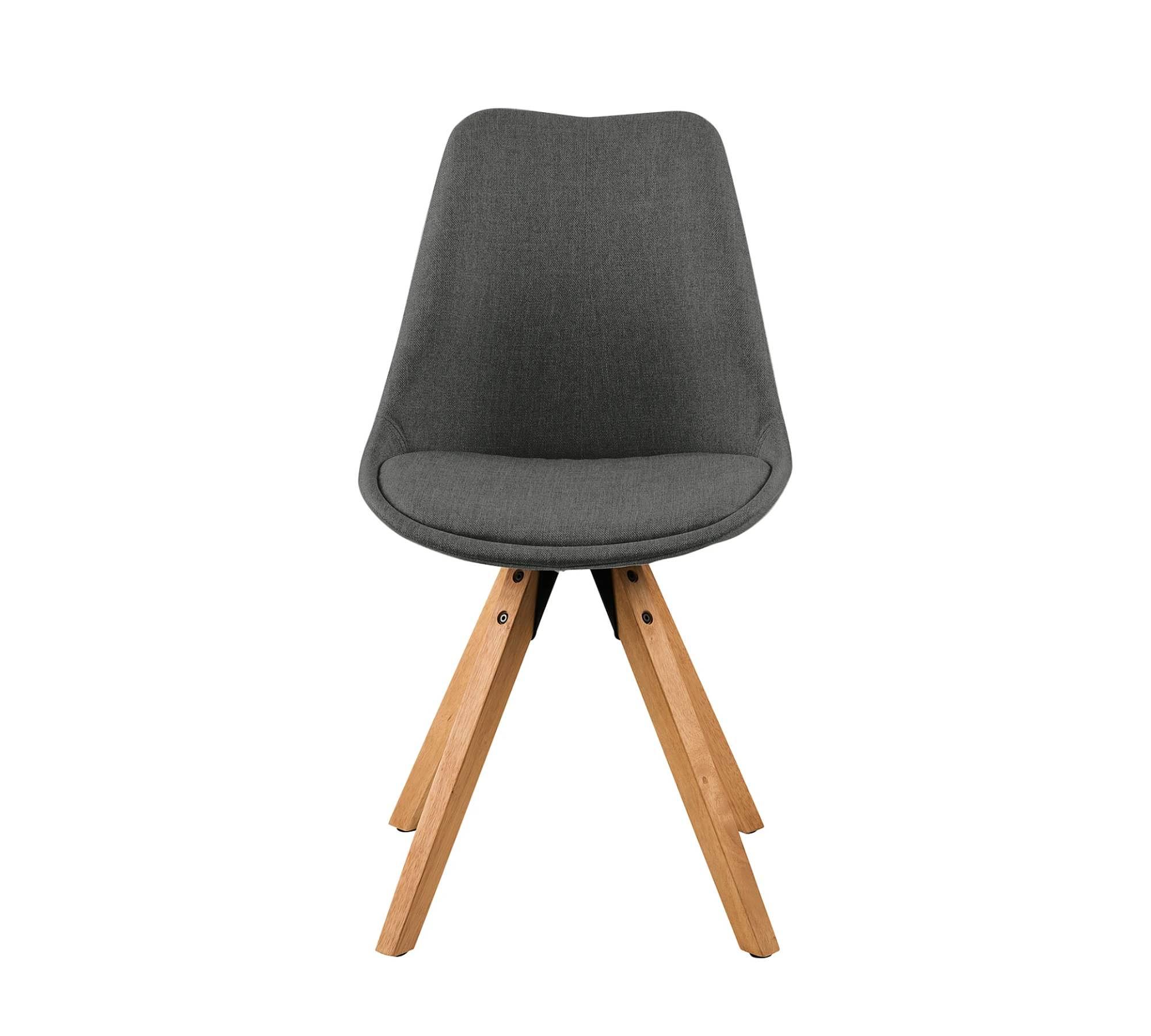 Polsterstuhl ALEDAS Webstoff Cors: Dunkelgrau Braun 2er Set 1