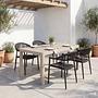 Garden Table Yaro Extendable Aluminum Beige 3