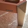 Brixx Beistelltisch Aluminium Teakholz Rosa 3