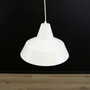 Vintage pendant lamp metal white 1970s 2