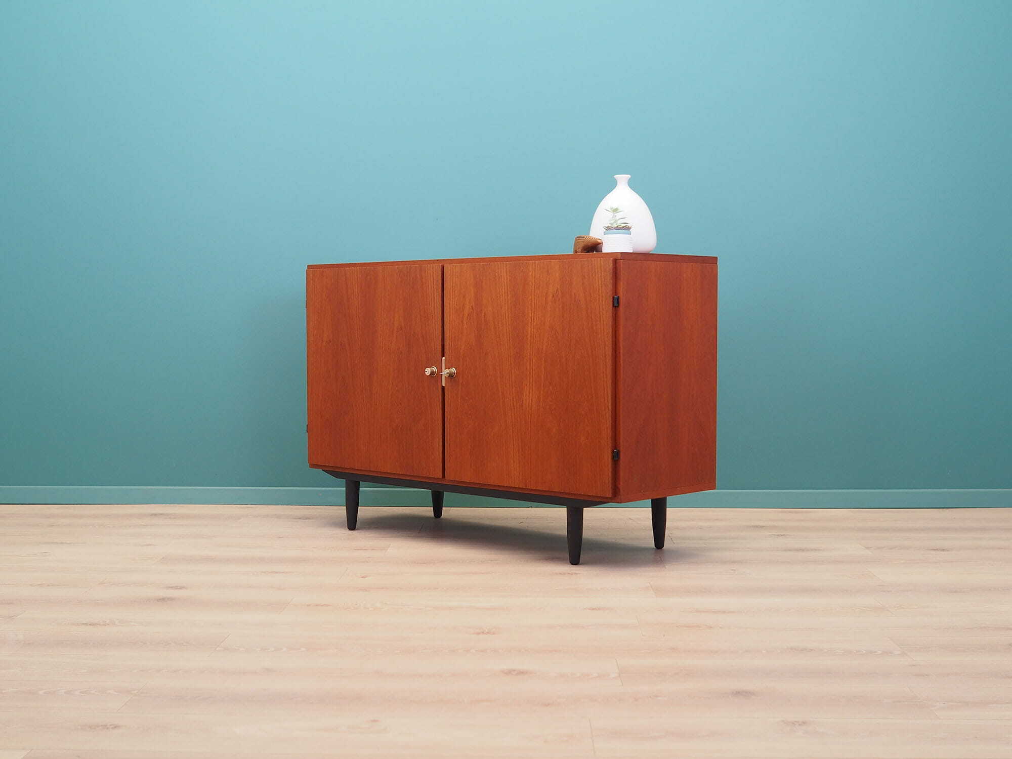 Vintage Schrank Teakholz Braun 1970er Jahre 3