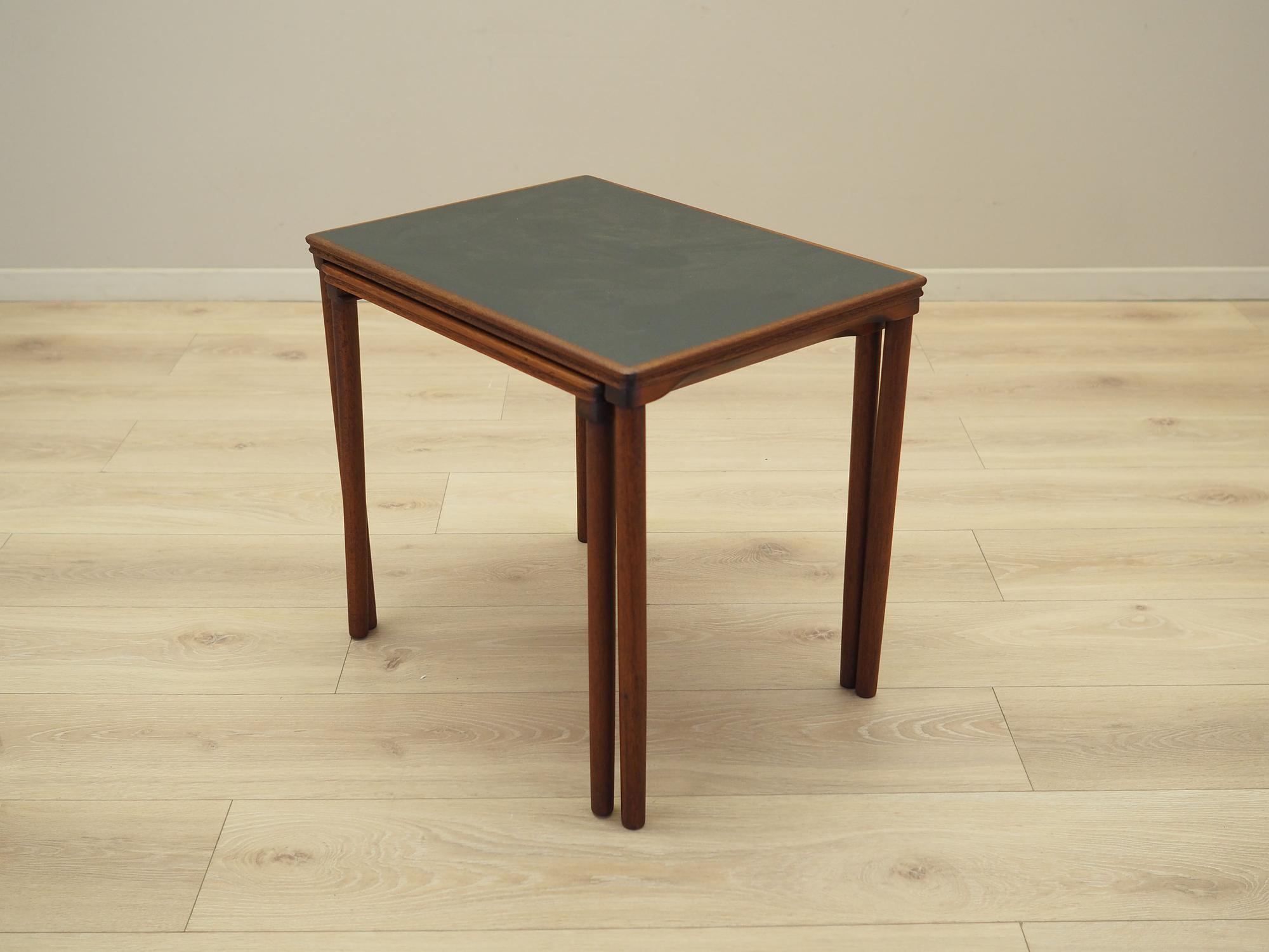 2x Side table Teak wood 1970s 2