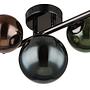 3-Flammig Riha Typ H LED-Deckenleuchte Farbglas Eisen 4