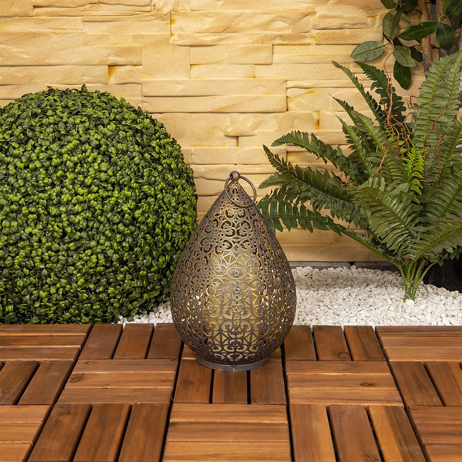 LED-Solarleuchte Binz Eisen Gold 3