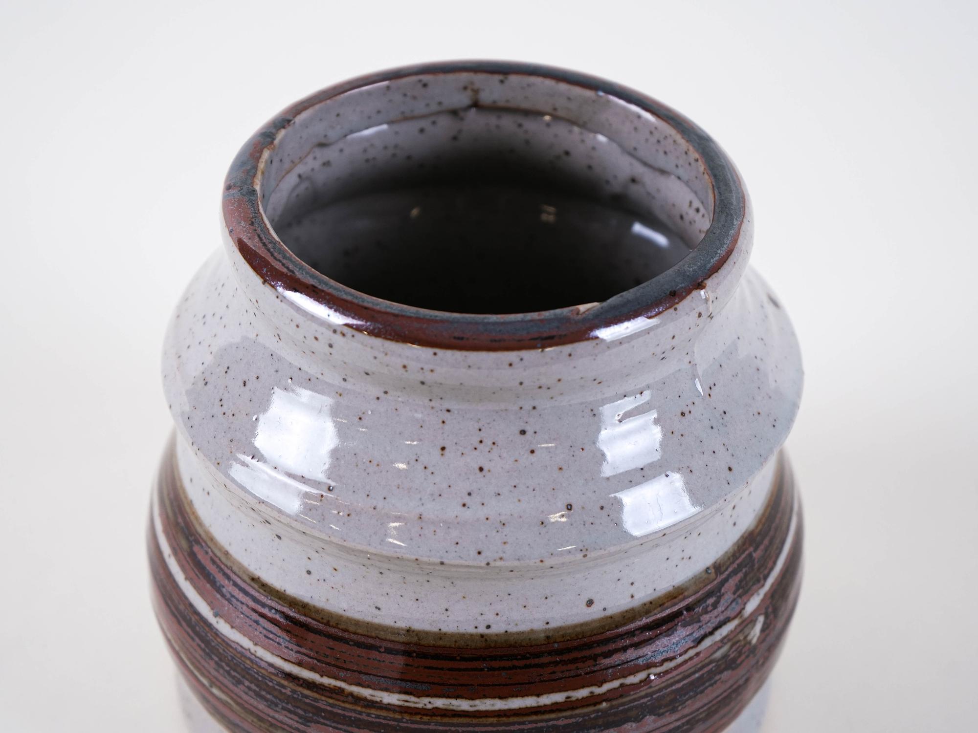 Ceramic Vase Grey 1960s 6