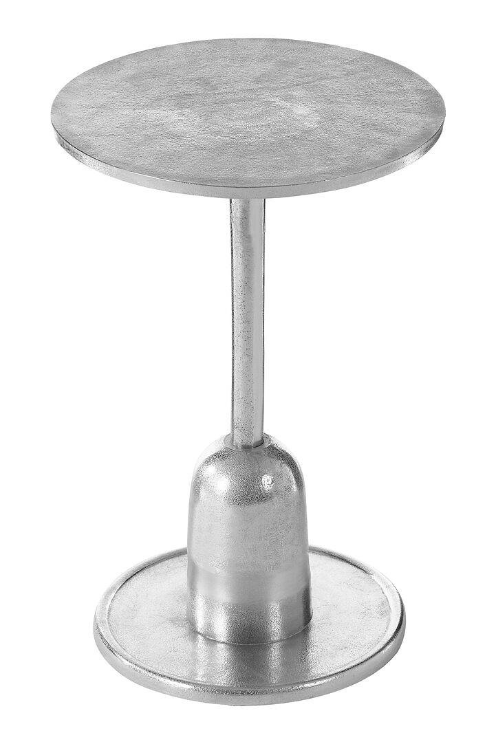 Halle Round Side Table Aluminum Silver 1