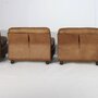 4x Vintage Mario Bellini Amanta Sessel Leder Braun 2