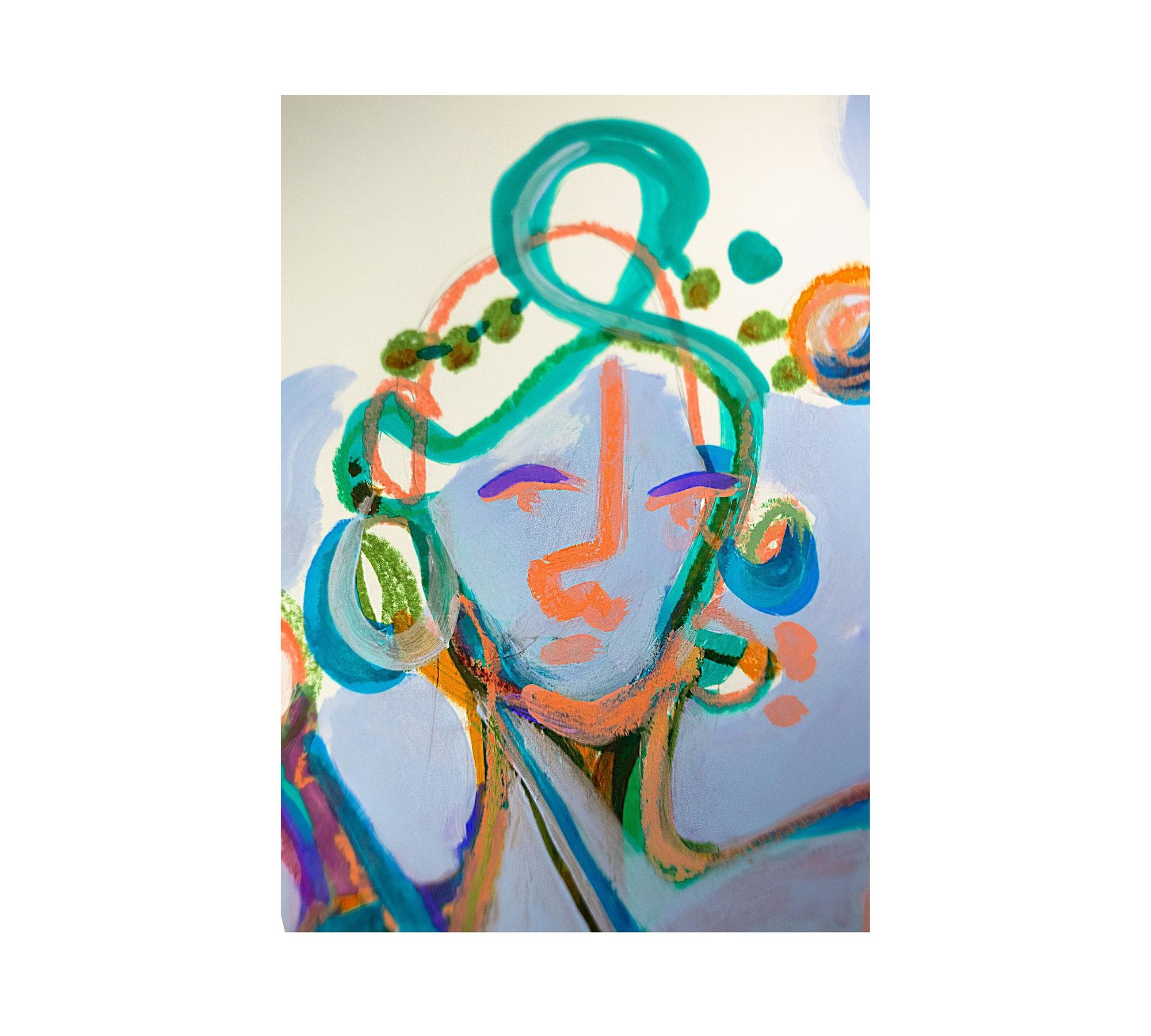 La cara de la Gracia Art Print Multicolored 1