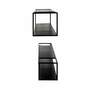 2x Wall Shelf Metal Black 2