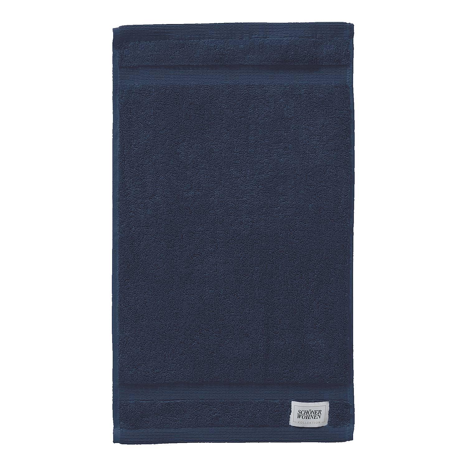 Cuddly Gästehandtuch Baumwolle Marineblau 0