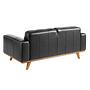 Chester Sofa 2-Sitzer Leder Schwarz 6